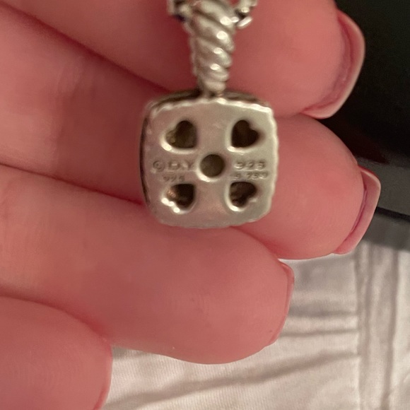 David Yurman Petite Alibion Necklace with Gold Dome & Diamonds - Picture 7 of 8